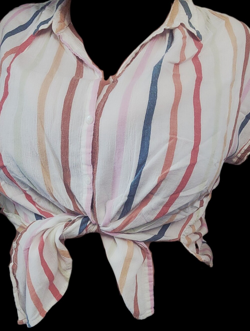 Madewell 100% Cotton Striped Relaxed Fit Blouse Size 3x